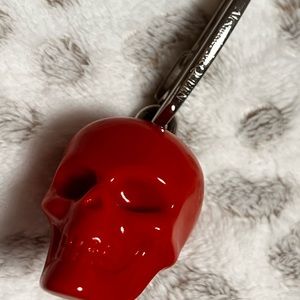 Alexander McQueen red skull keychain